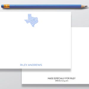 Personalized Texas Note Cards | Proud Texan Stationery Set | Custom Lone Star State Note Cards | Don't Mess with Texas Customized Notes