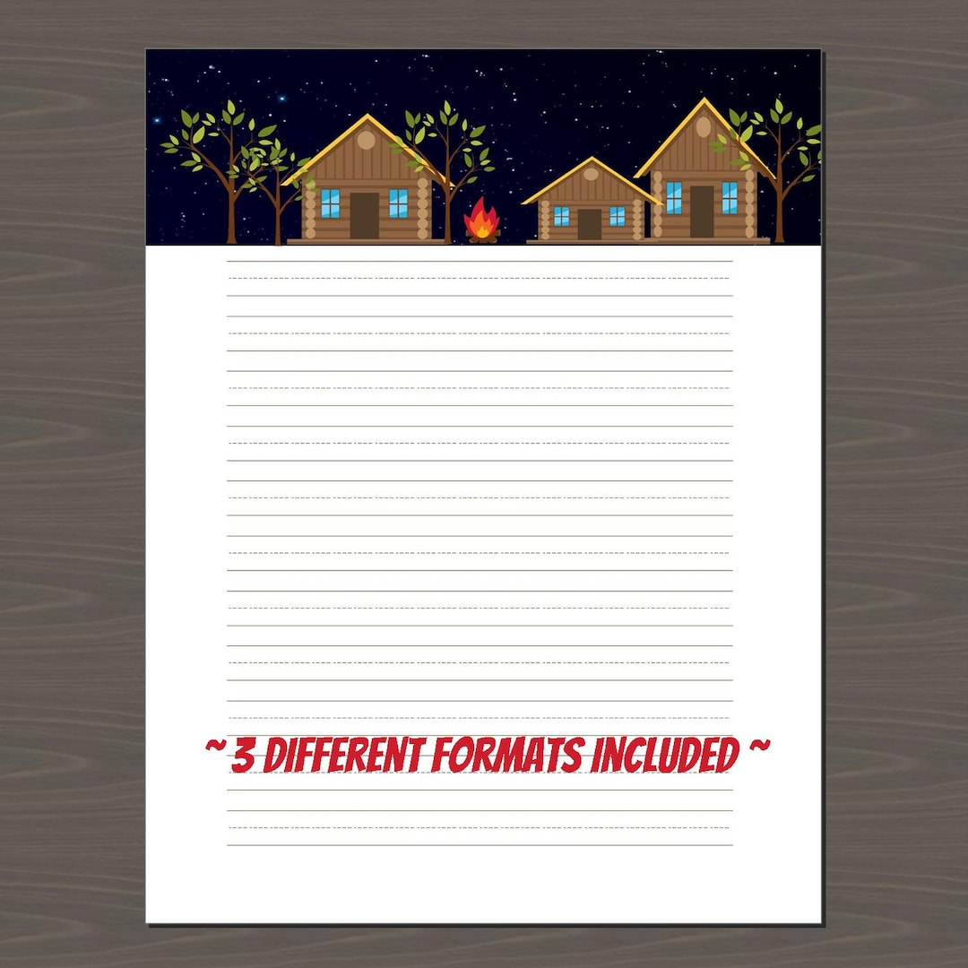 Printable Camp Stationery, Camp Letter Template, Cute Camp Paper for Printable Camp Stationery, Camp Letter Template, Cute Camp Paper for