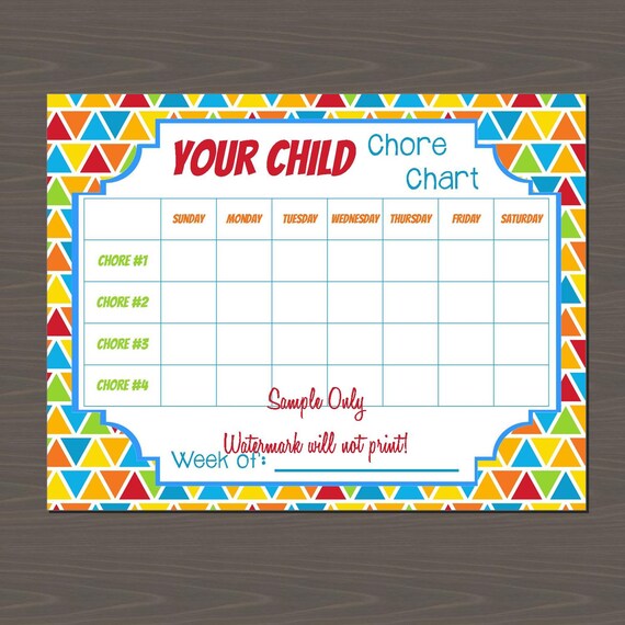 Personalized Chore Chart