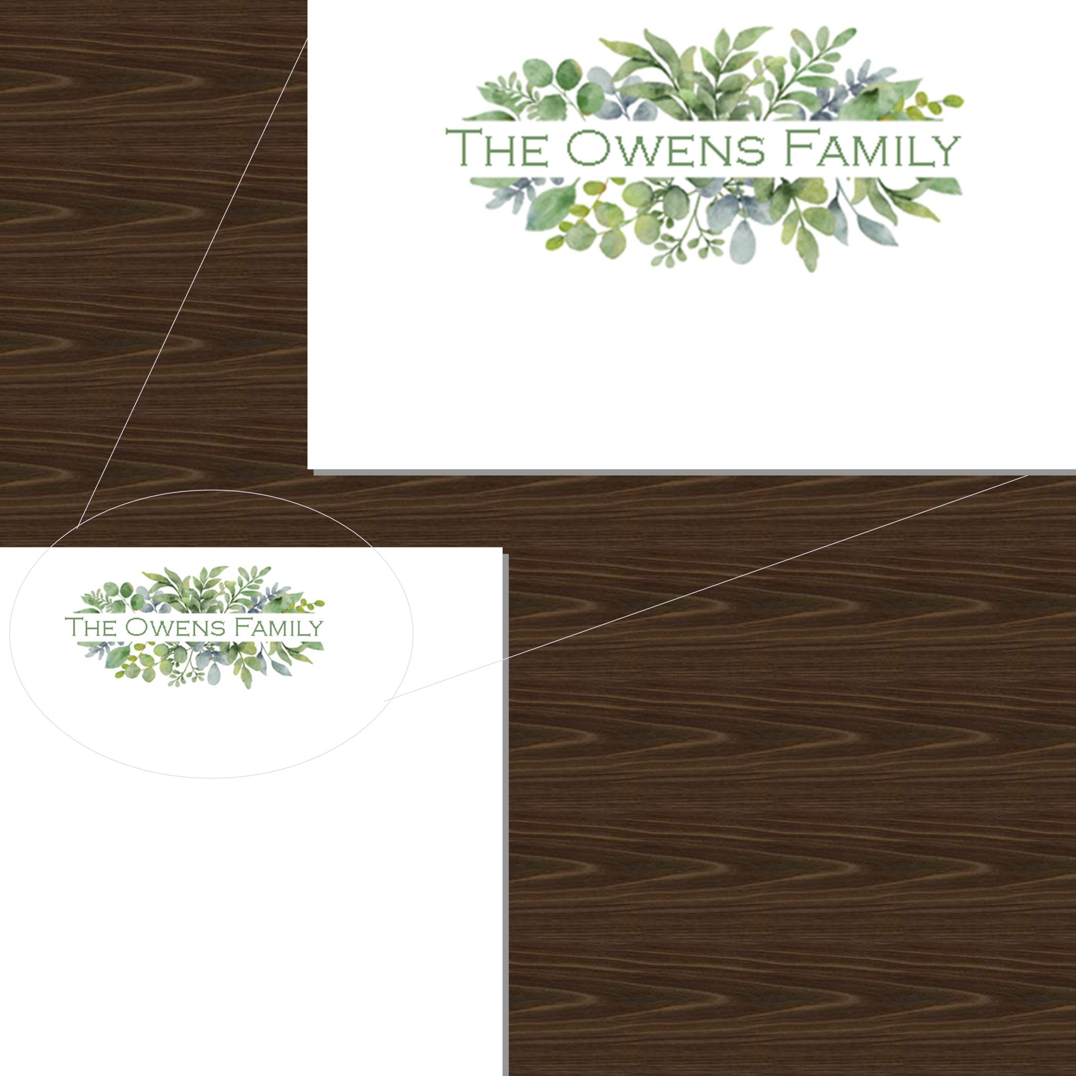 Custom Floral Note Cards With Your Name | Flowery Stationery Set ...