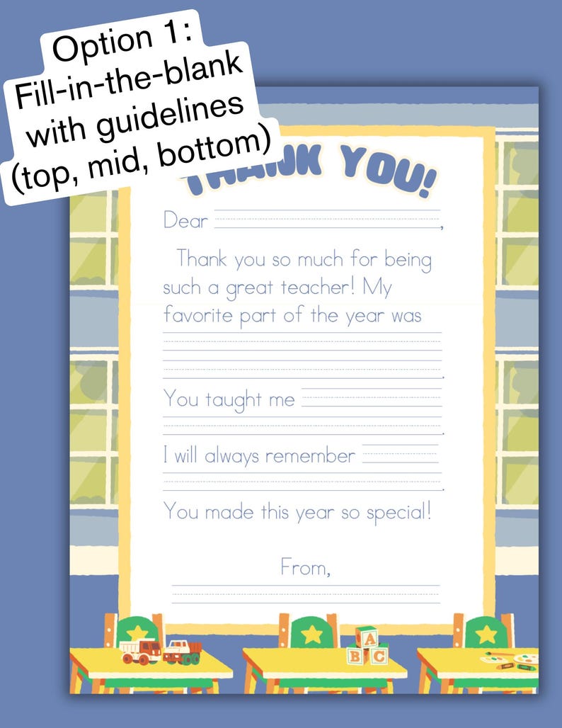 Thanks Section Teacher Thank You | Instant Download | 4 Versions Included for ...