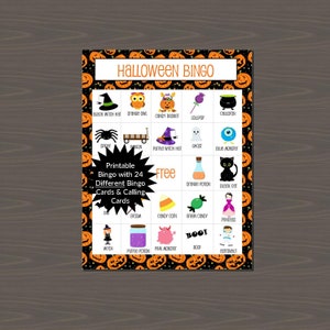 Halloween Bingo CLASS SET, Halloween Matching Cards, Word Search, Halloween Math Message, JackOLantern Drawing, Halloween Class Party Fun