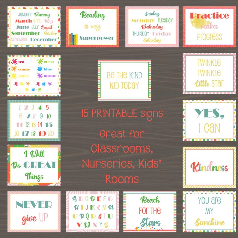 15 Printable Posters for Kids, Motivational Posters, Inspirational ...