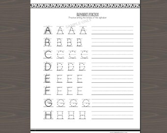 Alphabet and Number Writing Practice, Learn to Write Letters and Numbers Sheets, Write ABCs and Numbers, Printable ABC practice sheets