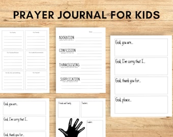 Prayer Journal for Kids B&W | Kid's Prayer Journal | Kid's Printable Prayer Journal | Prayer Journal Printable | Homeschool Printable