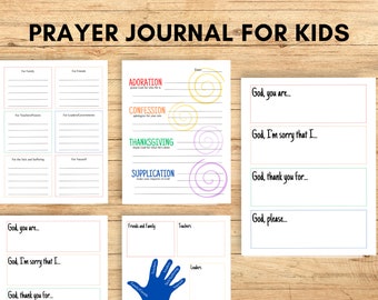 Prayer Journal for Kids Primary | Kid's Prayer Journal | Kid's Printable Prayer Journal | Prayer Journal Printable | Homeschool Printable