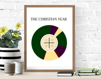 Minimalist Liturgical Calendar | Printable liturgical calendar | Liturgical wall calendar | Church calendar printable | Perpetual calendar