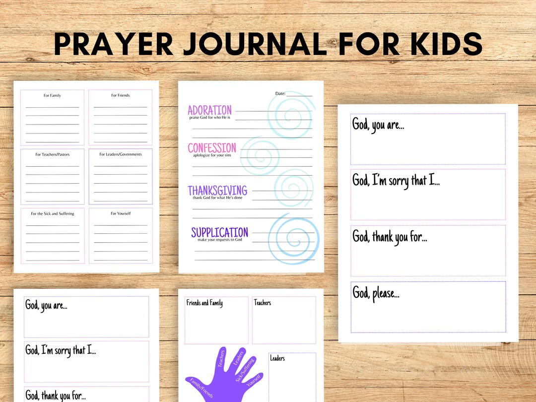 Prayer Journal for Kids Pink Theme | Kid's Prayer Journal | Kid's ...