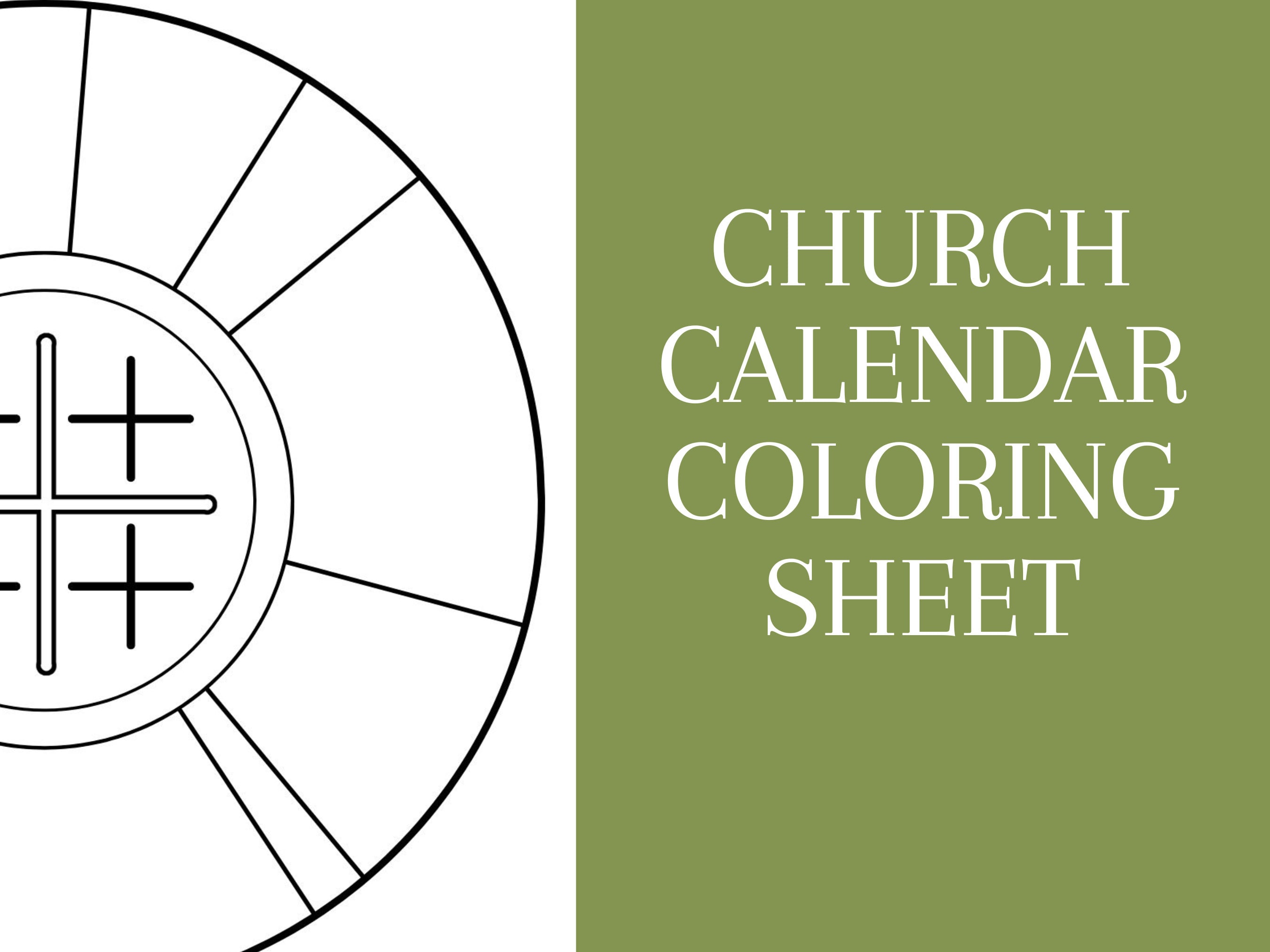 Liturgical Calendar Coloring Page Religious Coloring Sheet Christian Liturgical Calendar Coloring Page Religious Coloring Sheet Christian
