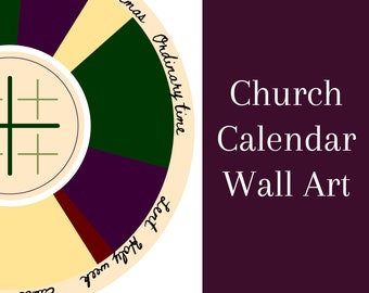 Liturgical Calendar | Printable liturgical calendar print | Liturgical wall calendar | Church calendar printable | Perpetual calendar