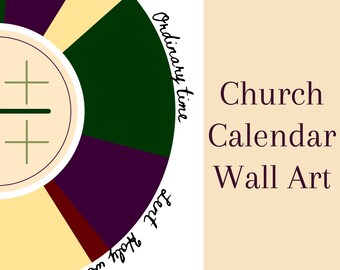 Printable liturgical calendar print | Liturgical wall calendar | Church calendar printable | Perpetual calendar