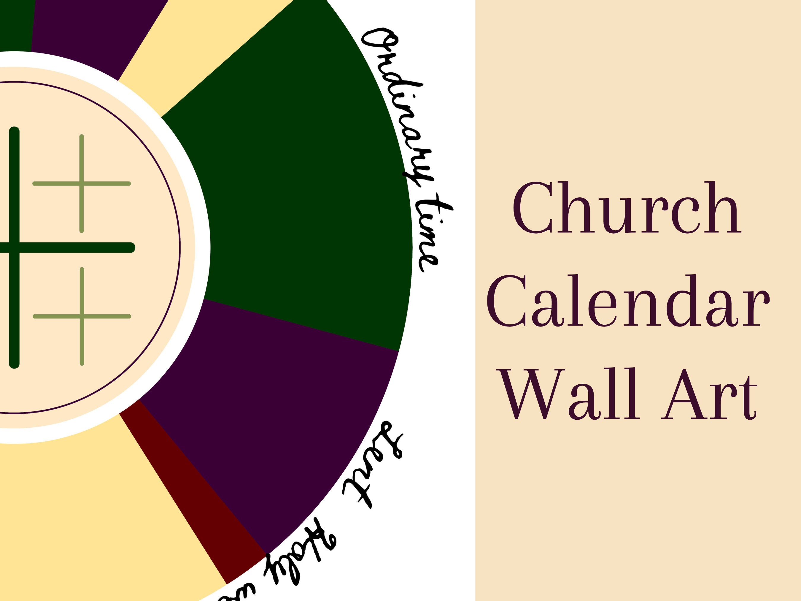 Printable Liturgical Calendar Print Liturgical Wall Calendar Church