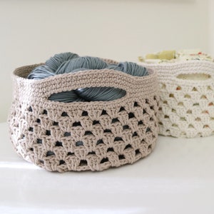 Mae Granny Stitch Basket and Bag Pattern, Project Bag Pattern, Crochet Project Bag Pattern Crochet Basket Pattern, Drawstring Basket Pattern image 3