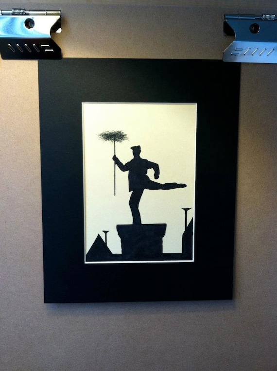 Disney Mary Poppins Chimney Sweep Silhouette - Etsy