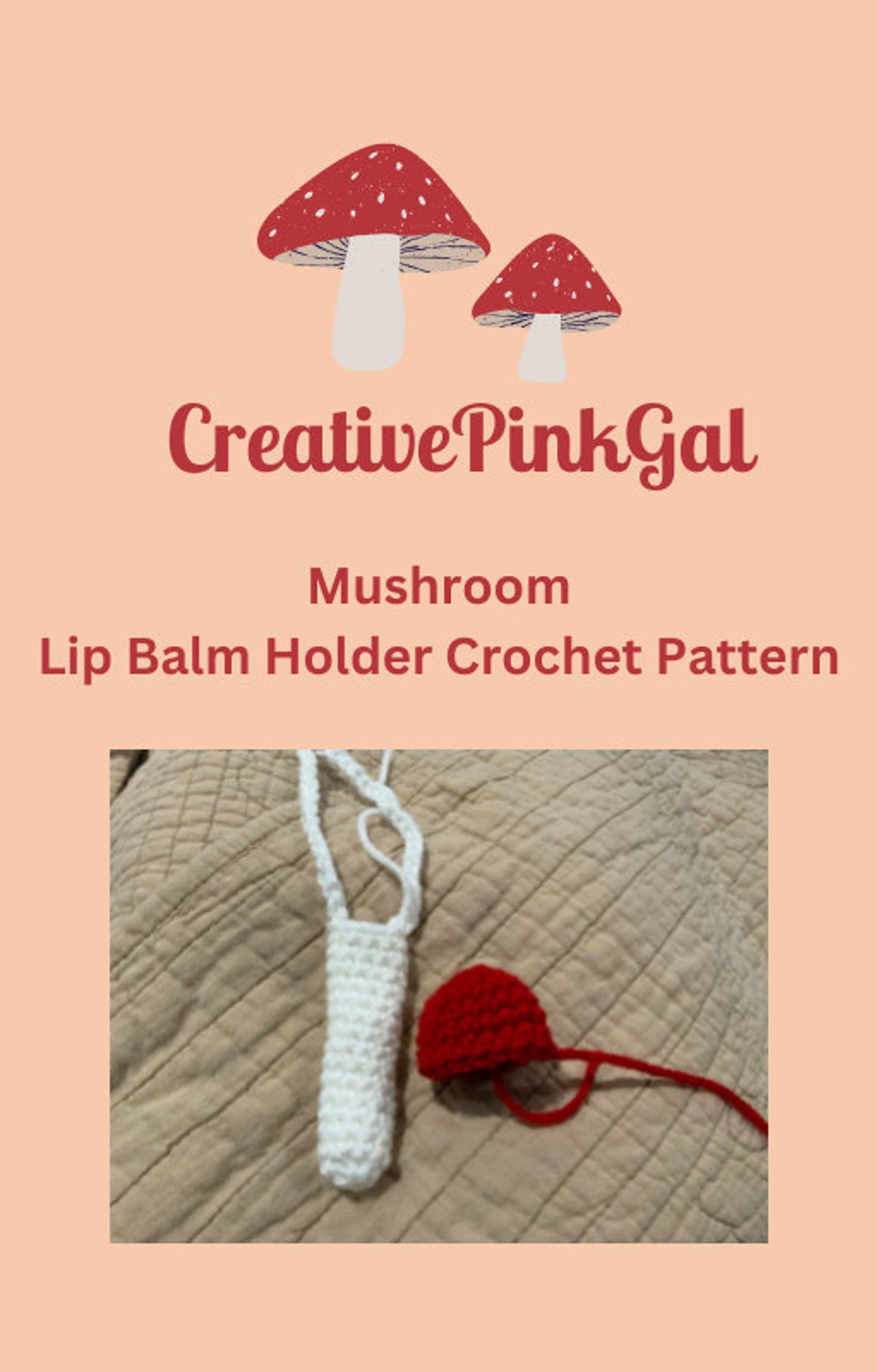 Crochet Mushroom Lip Balm Holder Etsy