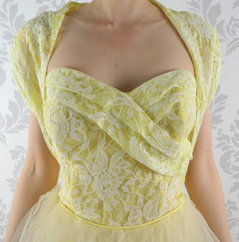 yellow dress with shrug