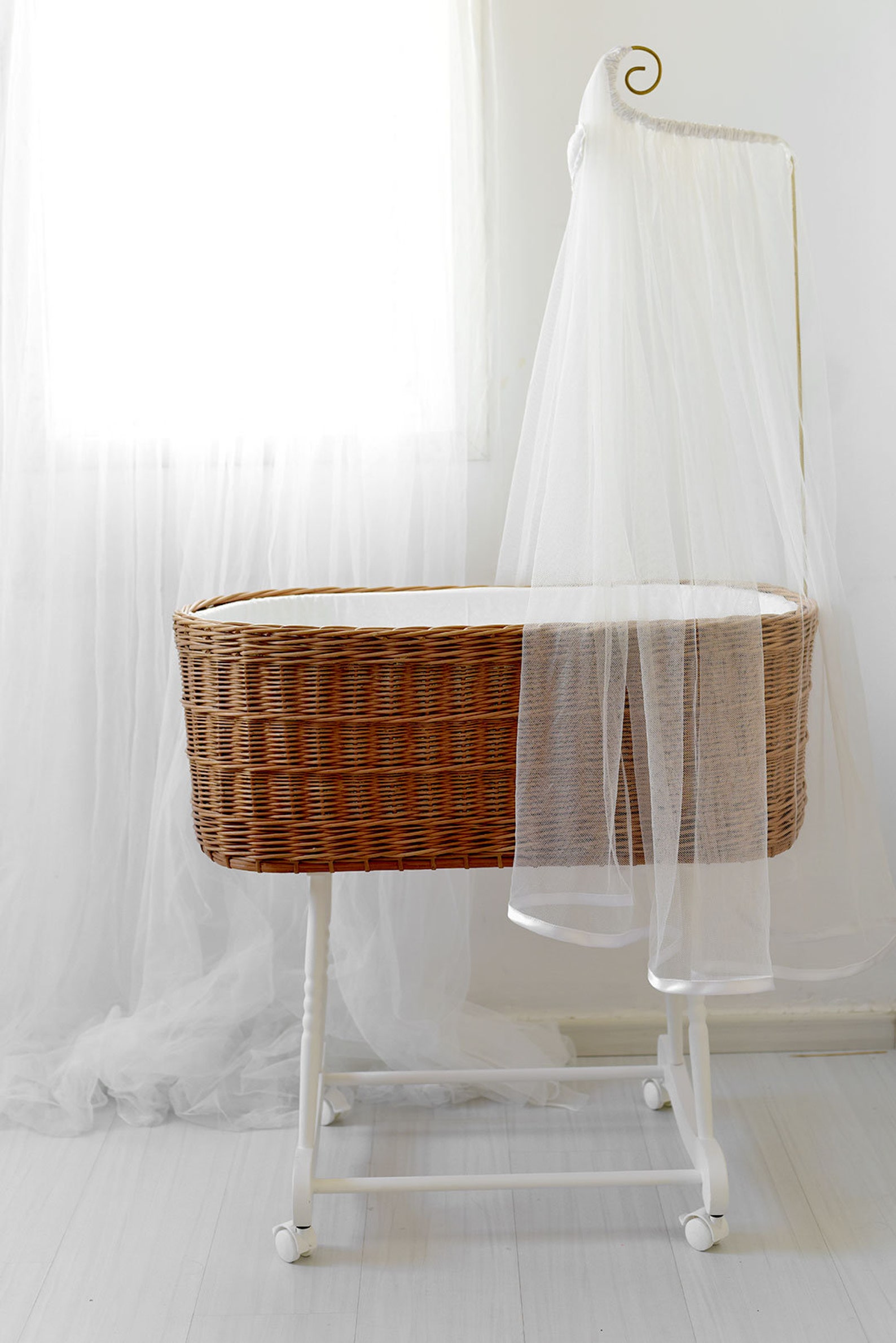 Baby Wicker model Alba Brown Baby Crib Willow Weave Etsy