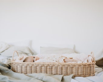 Handwoven Changing Basket | Boho Baby Nursery