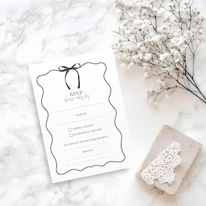 Set reactiekaarten, blanco reactiekaarten, betaalbaar bruiloftsbriefpapier, eenvoudig bruiloftsbriefpapier, minimalistische antwoordkaarten, zelf invullen