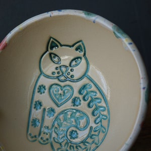 One In LOVE With cats Bowl / Handy Ceramic Breakfast Bowl / Snack Bowl / Jewelry holder image 7