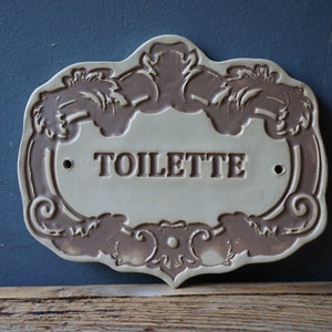 TOILETTE Sign / Home decor / WC Door Sign / Bathroom sign / Vintage Door Plaque WC