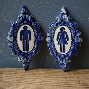 WC Sign / Door Sign / Bathroom sign / Vintage Door Plaque