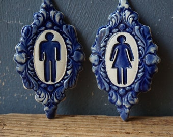 WC Sign / Door Sign / Bathroom sign / Vintage Door Plaque