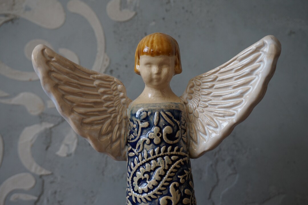 Ceramic Angel Sculpture - Etsy