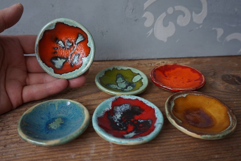 Set of 6 Round Mini Bowls / Bulk ceramic bowls for Gifts image 4