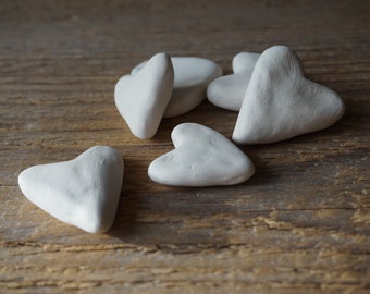 3 Ceramic Hearts OIL Diffusers / Ceramic Stone / Shower favors