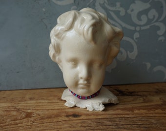 French boy Bust / Wedding Decor/ Antique Child sculpture / Home Decor / Statue