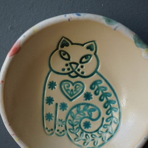 One In LOVE With cats Bowl / Handy Ceramic Breakfast Bowl / Snack Bowl / Jewelry holder image 6