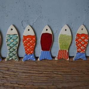 7 keramische vis TEGELS/mozaïek/cadeaukaartjes/verjaardagsgunsten/miniatuur mozaïek/bedankje cadeau/douche gunst