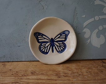 Ceramic Butterfly Dish / Snack Dish / Ring Holder / Soap dish / Christening Gift