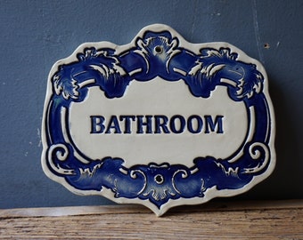 BATHROOM Sign / Home decor / WC Door decor / Bathroom sign / Vintage decor / Door Plaque WC