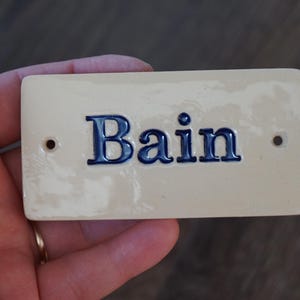 BAIN Ceramic Sign / Door or Wall sign