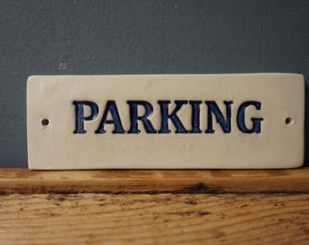 PARKING Sign / Vintage decor / Garage sign / Yard Sign
