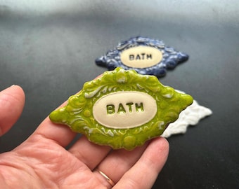 Ceramic BATH Sign, Door Plaque