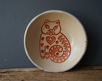 In LOVE With cats Bowl / Handy Ceramic Breakfast Bowl / Snack Bowl / Jewelry holder