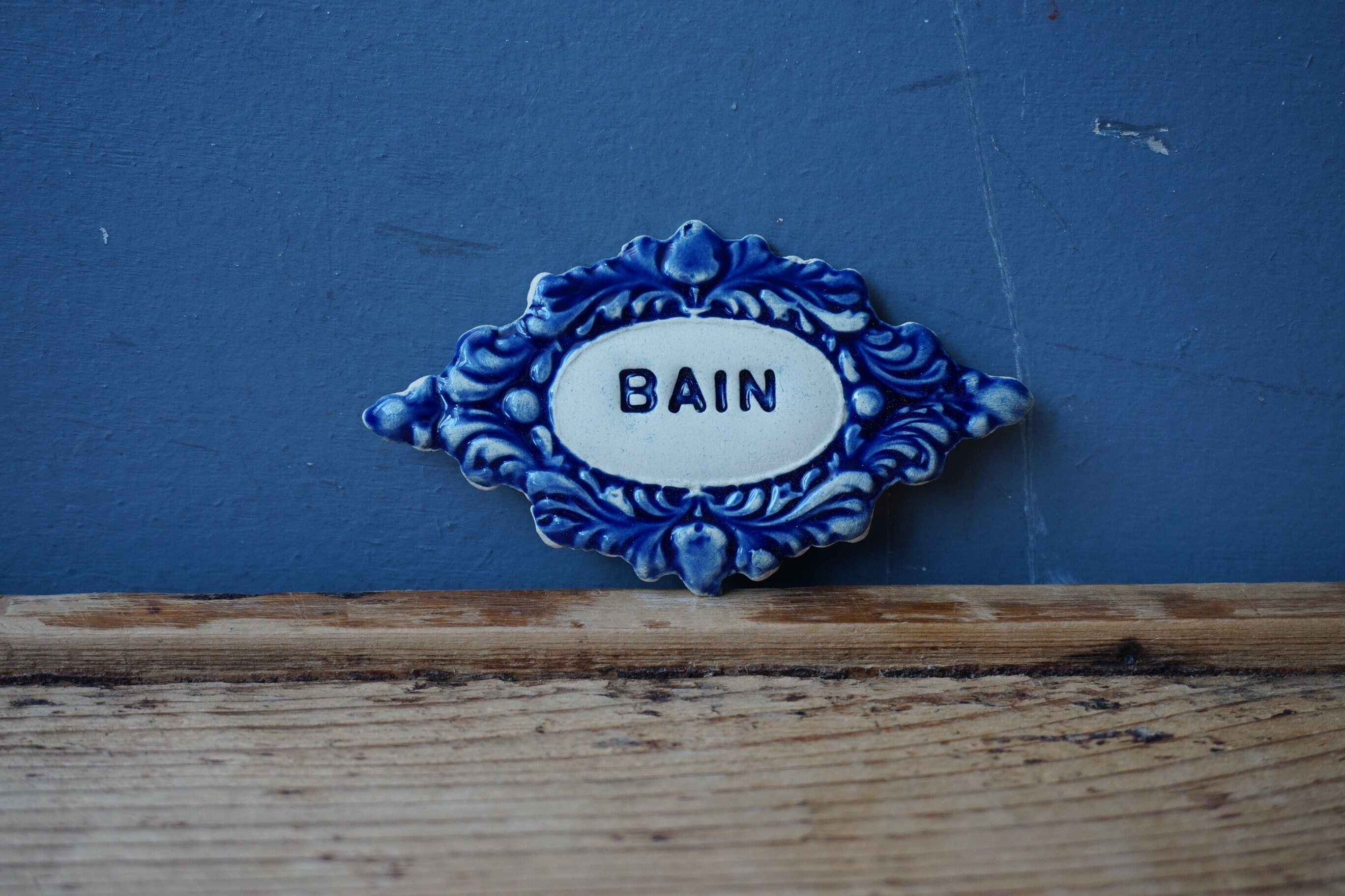 Bad Tür Zeichen / Französisch Home Zeichen / Tür Plaque / | Etsy