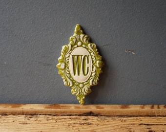 WC Sign / Home decor / Door decor / Bathroom sign / Vintage decor / Door Plaque