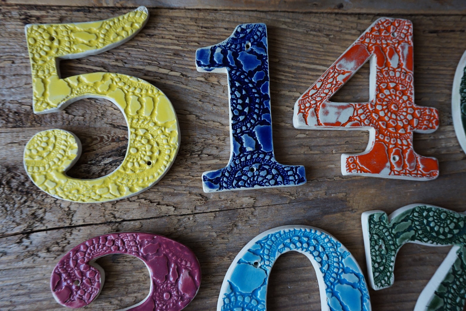 Ceramic House Numbers / Home Decor / Door Number / Door Decor Etsy