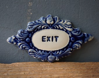 EXIT Sign / Home decor / Door sign / Vintage decor / Door Plaque