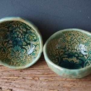 Set of 2 Bowls / Snack Bowls / Dip Bowls / Spice bowls / Sauce Bowls / Salt and Pepper / Tea candle holder image 4