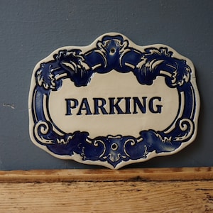 PARKING-bord / vintage decor / garagebord / tuinbord