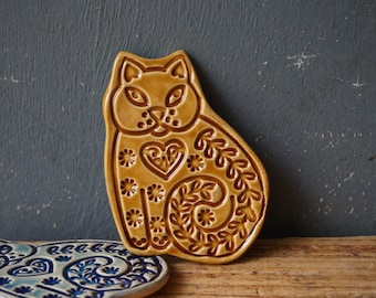 Ceramic CAT MAGNET / FAVOR / Thankyou Gift / Fridge Magnet / Board Magnet memory gift