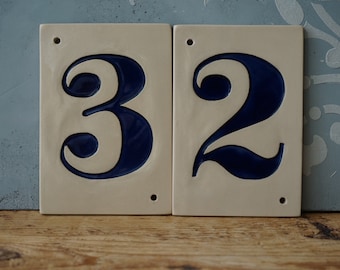 Custom House Number / Vintage Home decor / Door Number / Vintage House Plaque / Door Plaque / Numerals / Blue sign / Custom Plaque