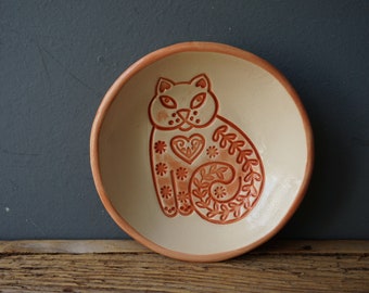 In LOVE With cats Bowl / Handy Ceramic Breakfast Bowl / Snack Bowl / Jewelry holder