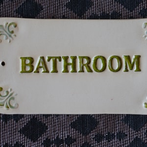 BATHROOM Sign / Home decor / WC Door decor / Bathroom sign / Vintage decor / Door Plaque WC