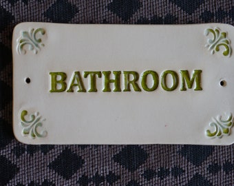 BATHROOM Sign / Home decor / WC Door decor / Bathroom sign / Vintage decor / Door Plaque WC